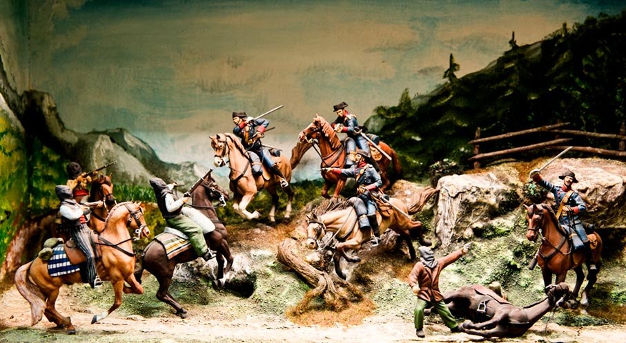 Diorama del Museo de la Guardia Civil de los enfrentamientos con bandoleros