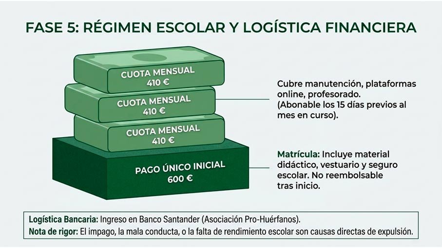 Costes y régimen escolar del Colegio de Guardias Jóvenes